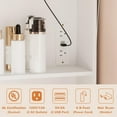 thumbnail image 3 of Vanity Desk with Mirror and Lights, Akaber 34.25” Small Makeup Vanity with Power Outlet, White Vanity, 3 of 8