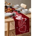 thumbnail image 6 of Valentine Botanical Love, Table Runner - 70 Inch Long, Kitchen Dining Table Runner Dresser Scarves, Valentine's Day Luxurious Heart Farmhouse Home Decor for Coffee Table Wedding Party Banquet, 6 of 8