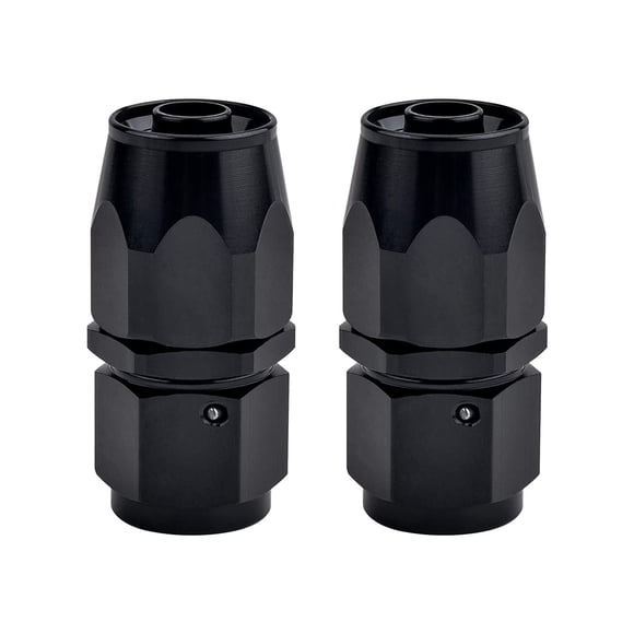EVIL ENERGY 10AN Hose End Fitting Straight Swivel for CPE Braided Hose Black 2PCS