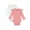 Light Pink, variant on Honest Baby Clothing Organic Cotton Boy/Girl Long Sleeve and Ruffle Shoulder Side-Snap Bodysuit Set, Preemie to 12M