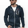 thumbnail image 2 of Mens Hockey Theme Zip Hooded Sweatshirt, 2 of 6