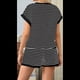 thumbnail image 4 of Conjunto de 2 Piezas de Verano para Mujer, Camiseta de Corta A Rayas y Pantalones Cortos, Conjunto A Juego, Negro, Talla XL, 4 of 7