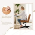 thumbnail image 4 of CONCETTA Comfortable Armless Office Chair Adjustable Height, Perfect for Home Workstation, PU+PVC - Brown, 4 of 8