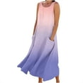 thumbnail image 1 of FAIWAD Robes d'Été Grande Taille pour Femmes 2024 Sans Manches Décontractées Robe Maxi Dégradé Boho Plage Robe Débardeur, 1 of 5