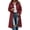 Wine#2, variant on Hzzrkos Women's Plaid Long Trench Coat, Lapel Collar Button Front Long Sleeve Lightweight Casual Overcoat, Classic Check Pattern Outerwear for Fall and Winter
