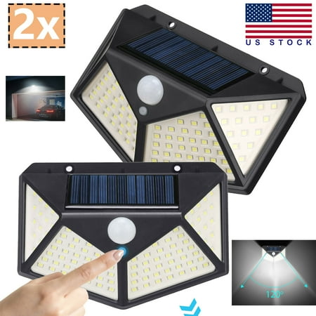 

100 Led Solar Motion Sensor Lights Outdoor Wireless Weatherproof Solar Powered Lights for Steps Yard Garage Porch Patio