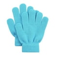 thumbnail image 2 of 2 Pairs Children Gloves Full Fingers Washable Comfortable to Wear Elastic Windproof Acrylic Thermal Mittens for Outdoor,Sky Blue, 2 of 8