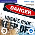 thumbnail image 5 of Unsafe Roof Keep Off Sign, 24x30 Aluminum, 5 of 8