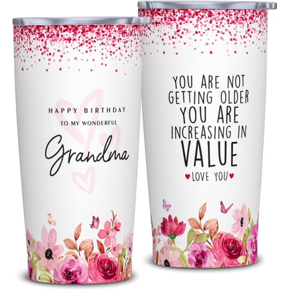 Birthday Gifts for Grandma - Grandma Birthday Gifts from Grandchildren - Grandma Birthday Gift Ideas - Presents for Grandma for Her Birthday - 20oz Tumbler
