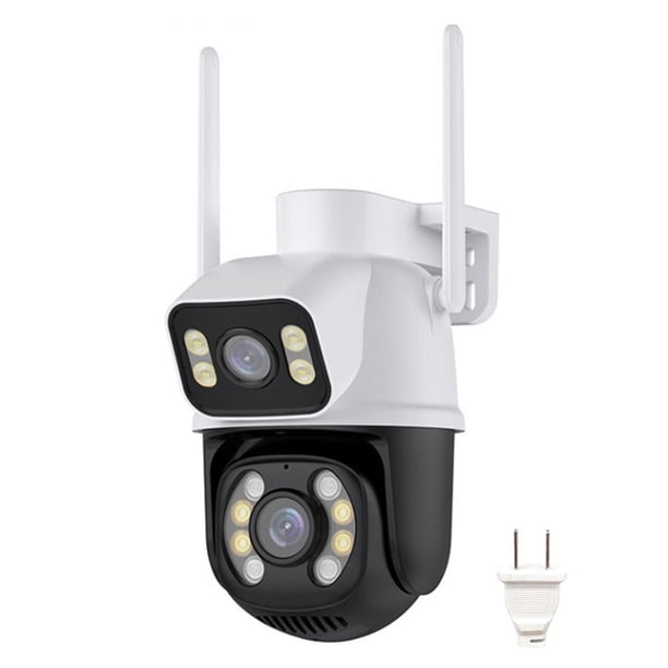 Cámara IP 4K de 8MP Seguridad de videocámara doméstica de doble lente 2.4G (con adaptador para EE. UU.)