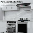 thumbnail image 5 of Under Cabinet Range Hood 36 Inch with Voice/Gesture/Touch Control, 900 CFM Stainless Steel & Upgraded Black Tempered Glass Ducted Kitchen Vent Hood with 4 Speed, 5 of 9