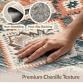 thumbnail image 6 of ODIKA Aztec Vintage Mosaic Southwestern Grid Border Motif Stripe Stepped Pet Friendly & Kids Safe Play for Playroom, Bedroom, Reading Nook, 6 of 7