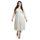 thumbnail image 5 of Vestido plisado con brillo Roman Fashion /Tallas Extras, 5412 (Hueso) beige 38, 5 of 6