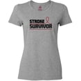 thumbnail image 3 of Inktastic Stroke Survivor- Red Ribbon Awareness Women's T-Shirt, 3 of 5