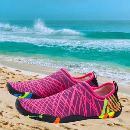 

Water Shoes Barefoot for Men Women Swim Surfing Exercise Boating Pool Outdoor Snorkeling Kayaking Beach Volleyball Walking Vacation - 24x10cm red