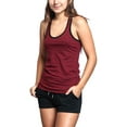 thumbnail image 3 of G-Style USA Women's Lightweight Scoop Neck Contrast Piping Tank Top (2-Pack), 3 of 4