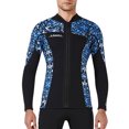 thumbnail image 1 of Vela de buceo 3mm Tops de traje de neopreno Premium Neopren Titsuits UV Protección de UV Buceo de buceo Scuba de canoa para aeróbicos de agua Snorkeling Blue XL seitruly OD003290-04, 1 of 7