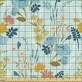 thumbnail image 2 of Botanical Fabric by the Yard, Abstract Nature Themed Tender Pastel Flowers and Herbs Repetition, Decorative Upholstery Fabric for Chairs & Home Accents, Pale Blue Multicolor by Ambesonne, 2 of 5