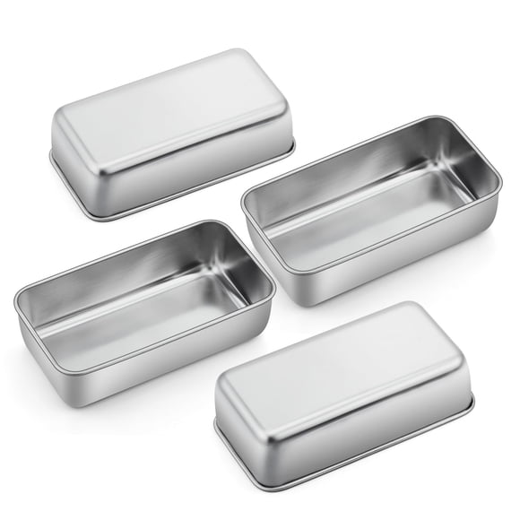 P&P CHEF Loaf Pan Set, 9-inch Bread Pans, Stainless Steel Loaf Toast Baking Pans for Bread Meatloaf Lasagna Cake, Healthy & Non Toxic, Oven & Dishwas