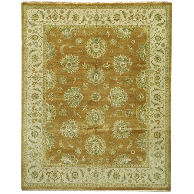 Due Process Stable Trading Benares Agra Bronze & Ivory Area Rug, 6 x 9 ft.