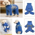 thumbnail image 3 of HQREA Fleece Dog Coat Bodysuit Full Body Pet Pajamas Jumpsuit with Zipper for Small Medium Dogs, 3 of 6