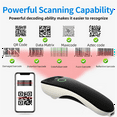 Barcode Scanner HBAW6 Wireless 1D/2D CMOS Scanner USB Bluetooth Mini