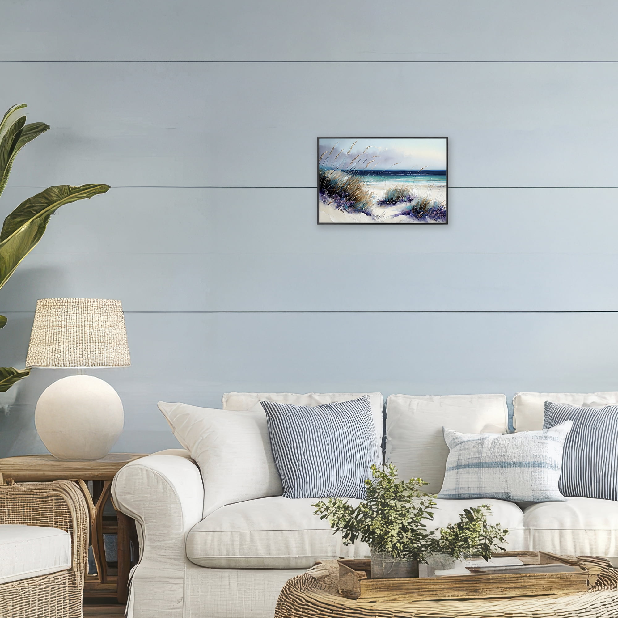 Euphoria Beach Dunes Black Framed Giclee Art, design by Sasha