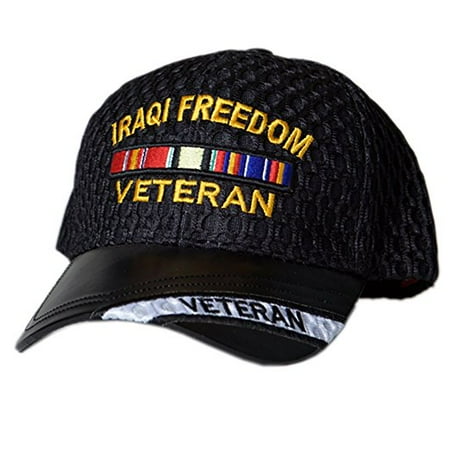 US Honor Embroidered Air Flow Iraqi Freedom Veteran Bar Baseball Caps Hats