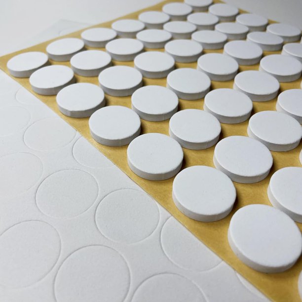 Almohadillas de fieltro de espuma AMHOME mini autoadhesivas 15 mm blancas 96 piezas