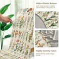 thumbnail image 5 of Yayeee 4 Pack Dining Chair Covers Stretch Parson Chairs Slipcovers Seat Protector, Beige Wildflowers, 5 of 6