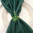 thumbnail image 4 of Christmas Napkins Cloth,Christmas Cloth Napkins Christmas Metal Christmas Tree Napkin Clasp Napkin Ring Christmas Napkin Clasp Diamond Encrusted Mouth Cloth Ring Christmas Napkin Rings, 4 of 6