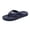 Blue, variant on Men Women Couples Flip Flops Beach Sandals Open Toe Flat Fixed Slide 100% EVA Foam Soft Sole Lightweight Summer Outdoor Pool Walking Rainy Days with Arch Support Textured Outsole White 36
