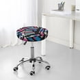 thumbnail image 5 of Irregular graffiti Round Bar Stool Seat Covers, Elastic Round Chair Cover Stool Seat Slipcover Bar Stool Cushions Round Pad for 12-14 inch, 5 of 5