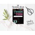 thumbnail image 3 of Darling Souvenir Black Birthday Invitation Card 28 Pcs Fill or Write In Blank Invites Printable Party Supplies 5 x 7 Inches, 3 of 5