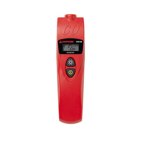 Amprobe CM100 Compact Carbon Monoxide Meter with Adjustable CO Levels and Dual Digital