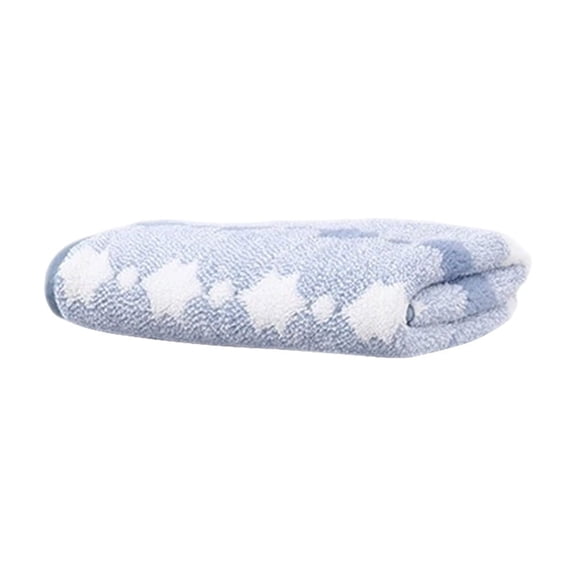 Huzdenx Star‑Pattern Coral Fleece Hand Towel, High Absorbent Quick‑Dry Multi‑Purpose Towel, Reusable Cleansing Towel for Bathroom Kitchen, Multiple Colors Available