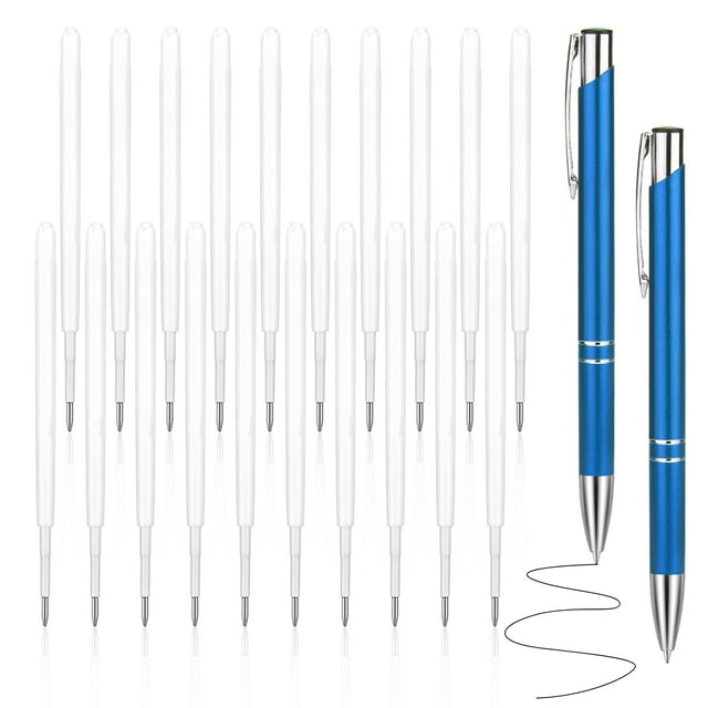 Transemion 38pack/lot Smooth Writing Guaranteed With Ballpoint Pen Refills Pocket Sized 1Set