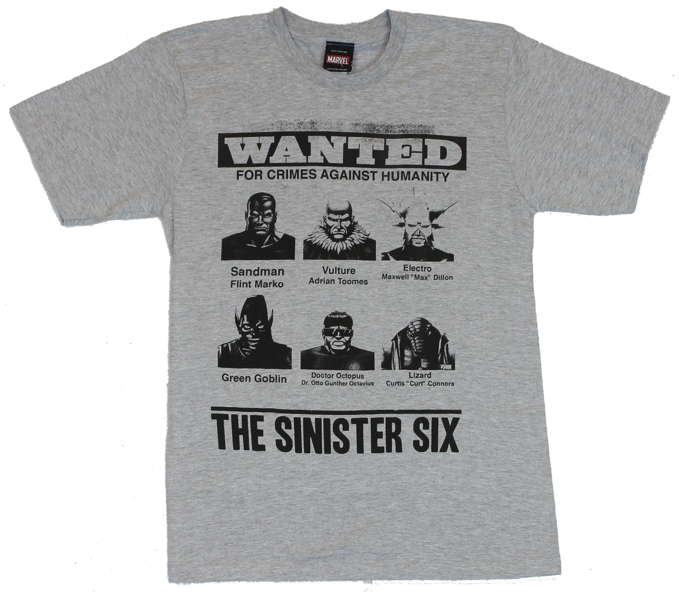 Marvel Comics Mens T-Shirt - Wanted For 