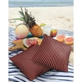 thumbnail image 3 of Pack of 2 Outdoor Pillow Covers, Red Stripes Texture Waterproof Square Throw Pillowcase Cushion Decorative Pillow Covers for Couch Patio Tent, 20x20 in, 3 of 6