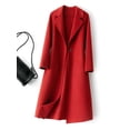 thumbnail image 4 of Fashionable Simple Women's Coat Autumn and Winter New One Button Pure Wool Reversible Woolen Coat Long Wild Women's Top, 4 of 9