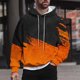 thumbnail image 1 of Sudadera con capucha para hombre, estilo casual, con cuello redondo, estampado, manga larga, blusa de poliéster, 1 of 6