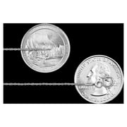 Sterling Silver Diamond-Cut Rope Chain 1.1mm Solid 925 Italy Necklace 18 Jewelry Female Unisex