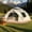 Ivory + khaki, variant on Fully Automatic Instant Setup Outdoor Tent for 4 People, Windproof Sun Protection Waterproof Camping Tent, Portable Pop Up Tent for Family Gatherings, Picnics, Camping, Park and Beach Trips