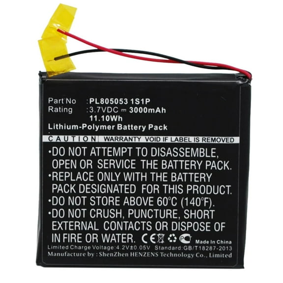 Batteries N Accessories BNA-WB-P7108 Amplifier Battery - Li-Pol, 3.7V, 3000 mAh, Ultra High Capacity Battery - Replacement for Fiio PL8050531S1P Battery
