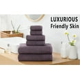 thumbnail image 4 of 27.5x55 Inches Luxury Bath Towels Set of 6 Large, 100 Percent Cotton 650GSM Super Absorbent Soft Shower Towels for Bathroom (Plum, 6pieces), 4 of 6