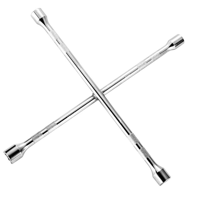 Llave de tubo de mango largo, accesorio para llave de neumáticos, herramienta universal resistente para reparación de neumáticos extendida, terminal d Convencional