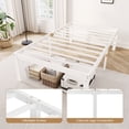thumbnail image 6 of Merrland Twin Size Metal Bed Frame, 18" Platform Bed with Large Under-Bed Storage Space, Noise-Free, Easy Assembly, White, 6 of 7