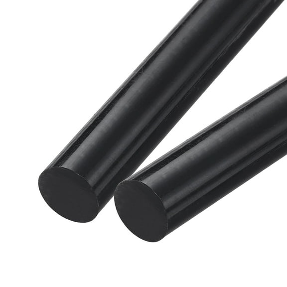 ABS Plastic Rod Round Solid Bar 20 mm x 200 mm Black for DIY Model Material, Architectural Model Pack of 2 Pcs
