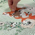 thumbnail image 4 of Ambesonne Cartoon Animal Jigsaw Puzzle Durable Cardboard, Friends Fox Rabbit, 1000 pcs, Pale Green Vermilion, 4 of 5
