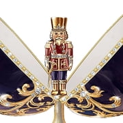 The Bradford Exchange Russian Nutcracker Heirloom Porcelain Musical Egg Christmas Decor 5.5
